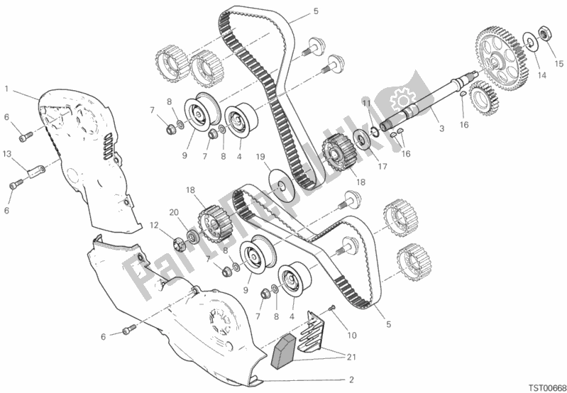 Wszystkie części do System Rozrz? Du Ducati Supersport S Thailand 950 2020 Wszystkie części do System Rozrz? Du Ducati Supersport S Thailand 950 2020